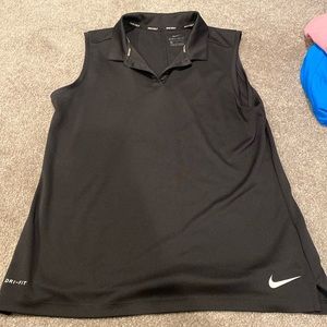 Ladies size medium Nike, golf shirt, black dry fit